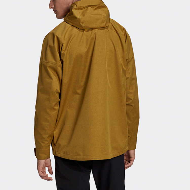adidas Xplr 2.5L R.R J Outdoor Windproof Reflective logo Sports Hooded Jacket Yellow GL7400