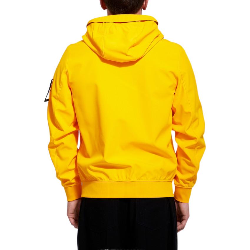 STONE ISLAND Logo Patch Hooded Zip-Up Jacket 'Yellow' 7715Q0122-V0030