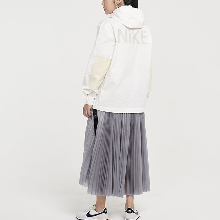 Nike Sportswear Half Zipper Sports Hooded Jacket White DD6495-133
