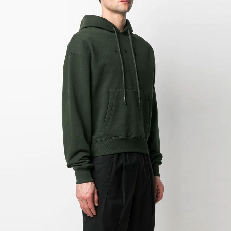 Off-White Arrows Pattern Printing Green OMBB037S21FLE0055955