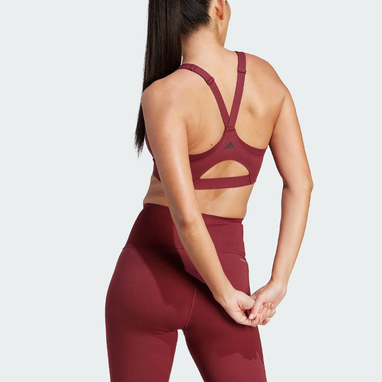 (WMNS) adidas TLRD Impact Luxe High-Support Zip Bra 'Red' HZ1516