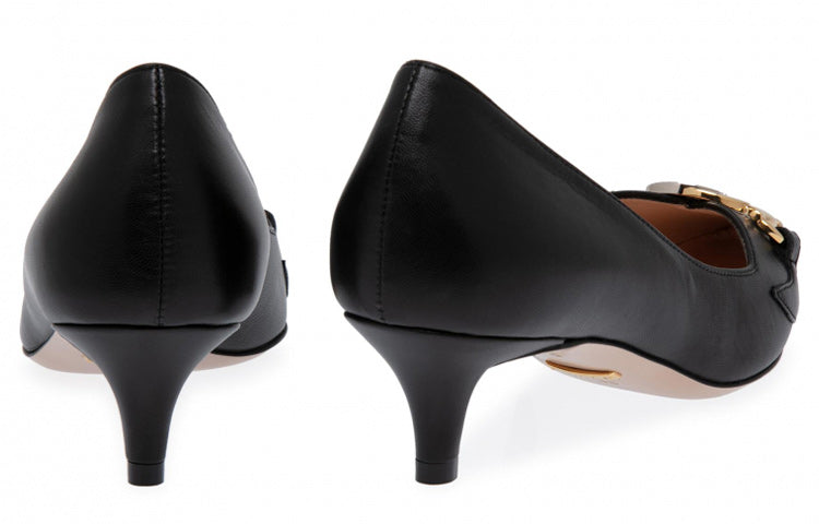 (WMNS) Gucci Zumi Leather Pumps 'Black' 596859-C9D00-1000