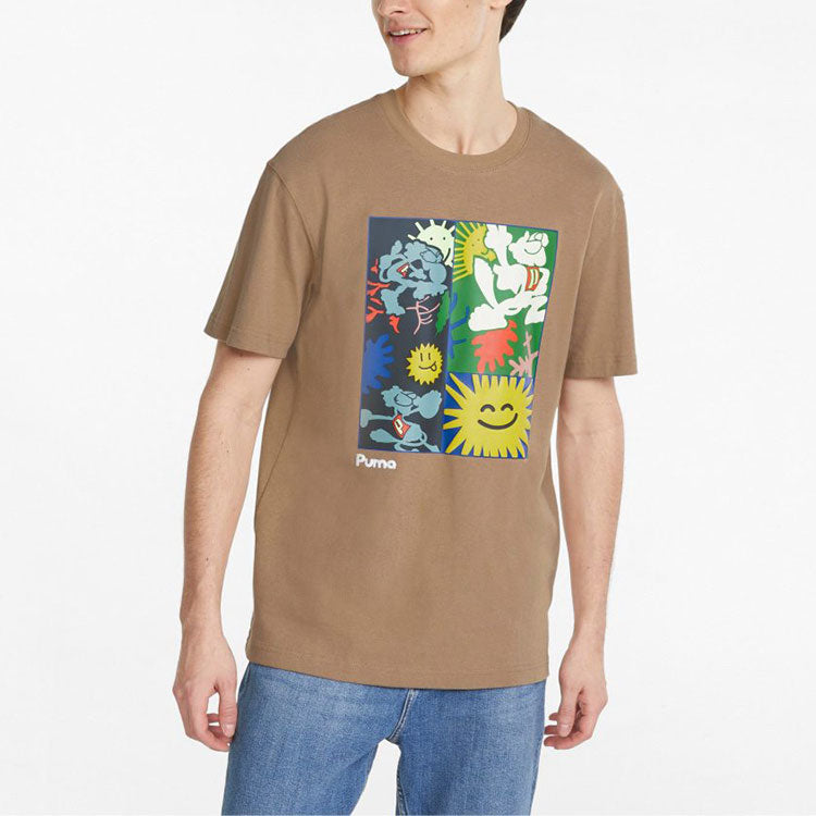 PUMA Adventure Planet Graphic Tee 'Brown' 533485-63