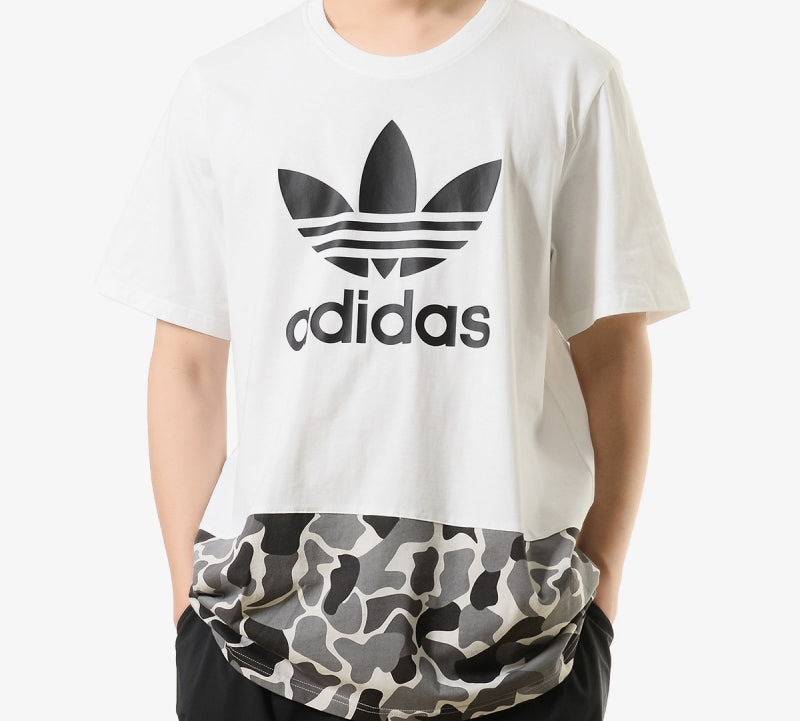 adidas originals Camouflage Leopard print Short Sleeve White DN8034