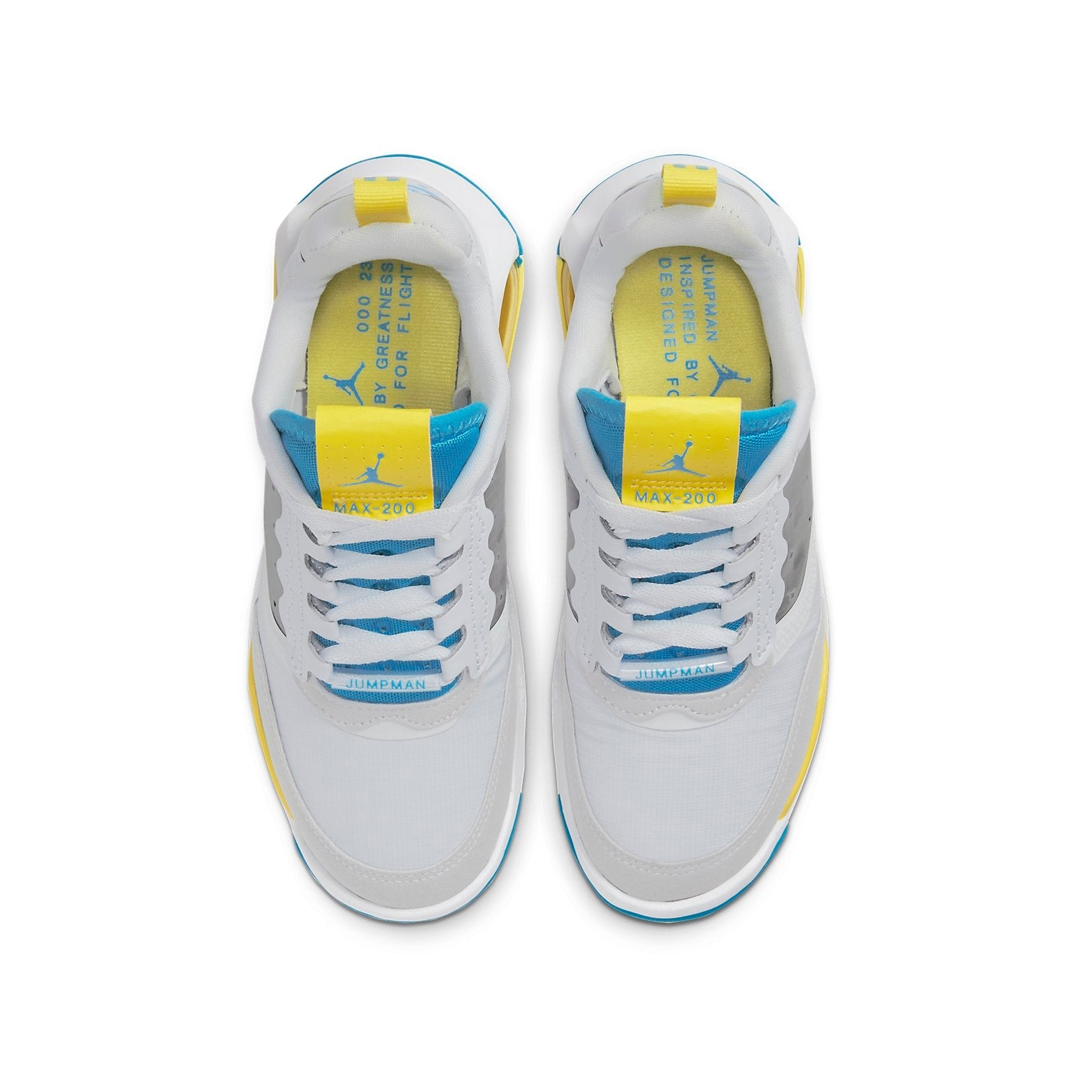 (GS) Air Jordan Air Max 200 'Grey Blue Yellow' CD5161-004