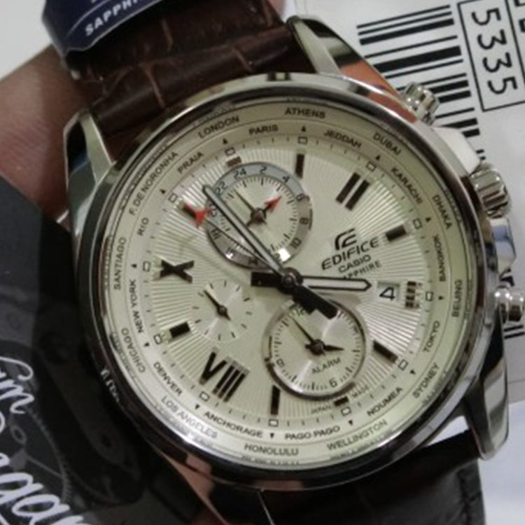 CASIO Waterproof EDIFICE Mens Silver Analog EFB-301JBL-7A2021