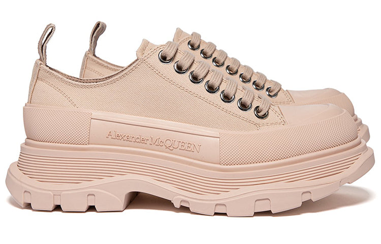 (WMNS) Alexander McQueen Tread Slick Low Lace Up 'Peach' 611705W4MV26827