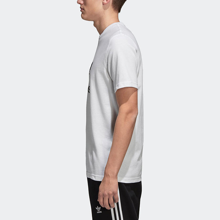 adidas originals Alphabet Printing Casual Breathable Sports Short Sleeve White CW0710