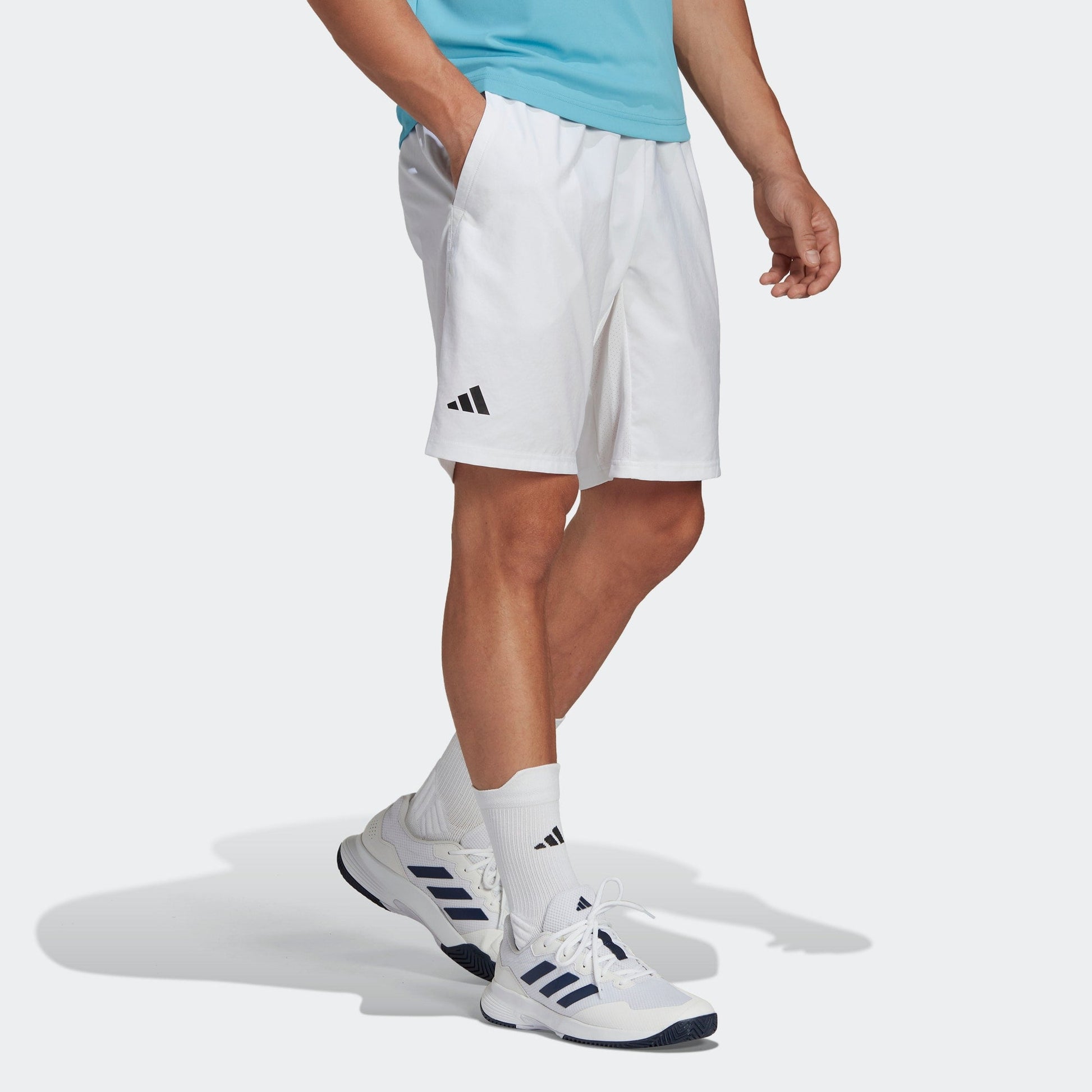 adidas Club 3-Stripes Tennis Shorts Asia Sizing 'White Black' HS3251