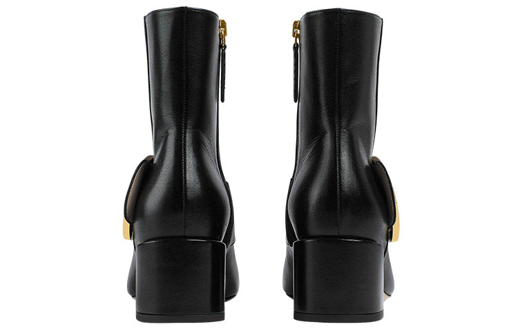 (WMNS) Gucci Blondie Ankle boot 'Black Leather' 700016-C9D00-1000