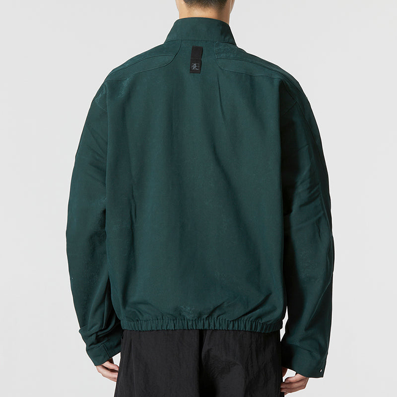 Men's adidas Wj 2.0 Wv Jkt Sports Color Block Casual Stand Collar Jacket Green HM5173