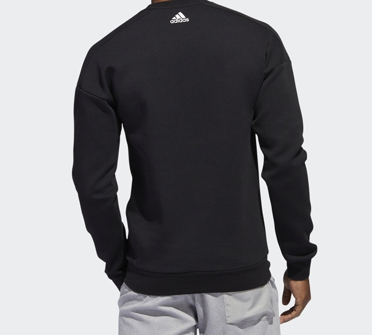 adidas Logo Printing Sports Pullover Black FU6222