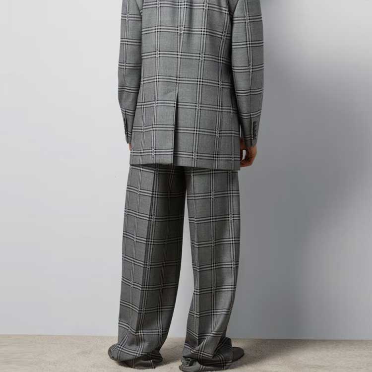 Gucci Horsebit Check Wool Tailored Pant 'Grey Black' 680704-ZAOPD-1016