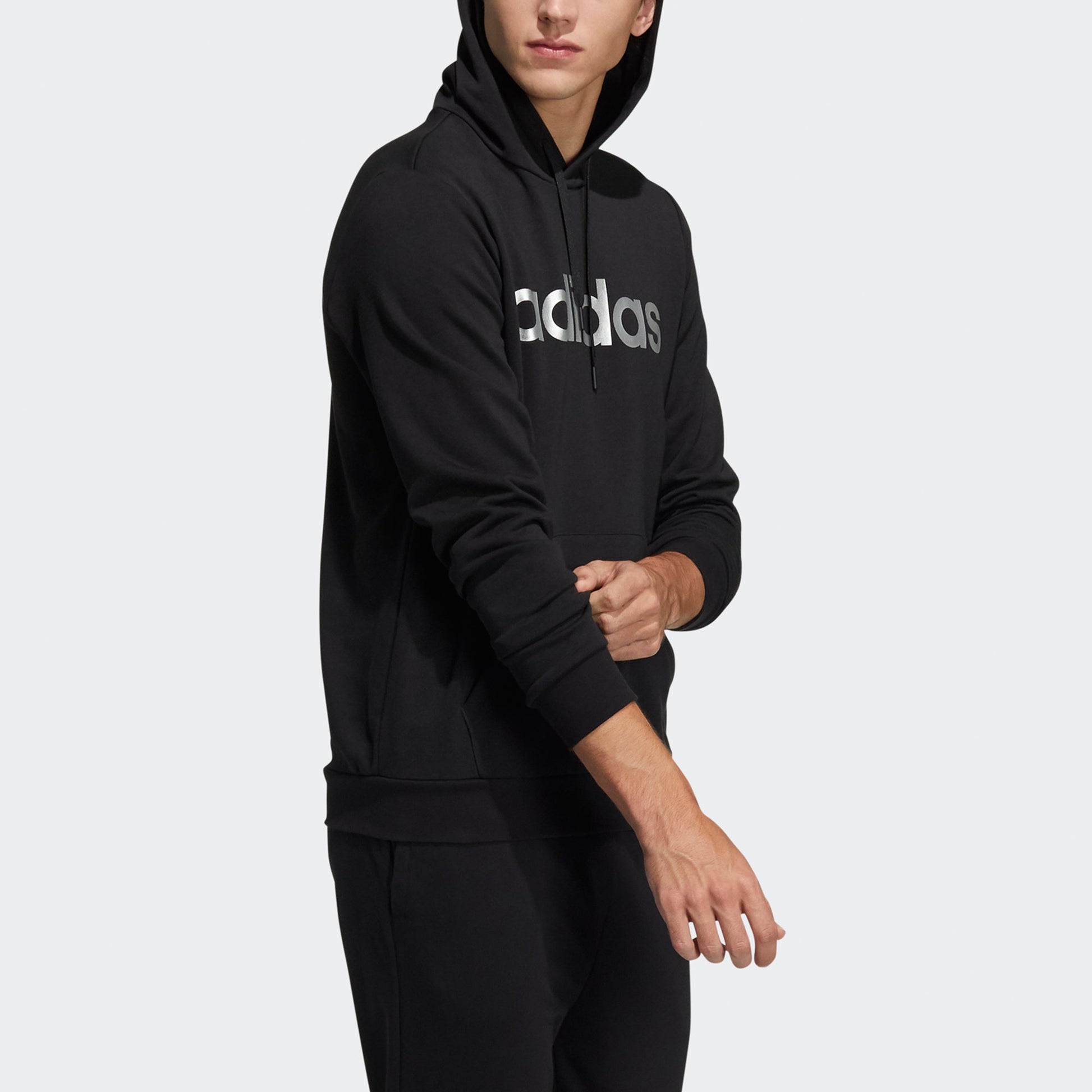 Men's adidas neo Ce Logo Hdy Logo Printing Sports Black H14187