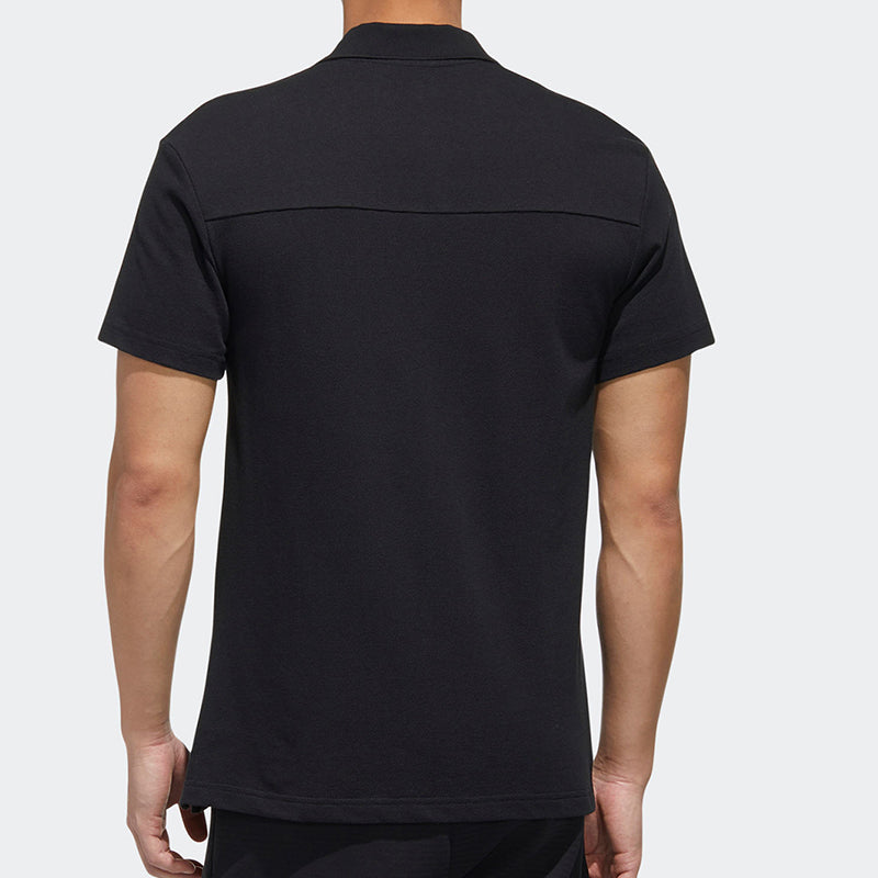 adidas Sports Stylish Short Sleeve Polo Shirt Black FM9352