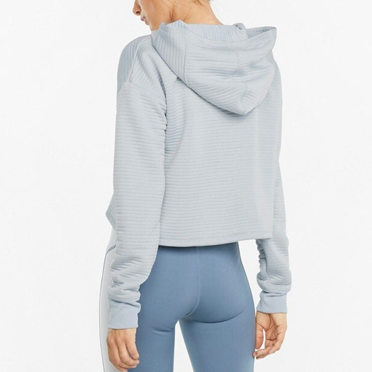 (WMNS) PUMA Studio Yoga Running Training Sports Hoodie Gray 520993-71