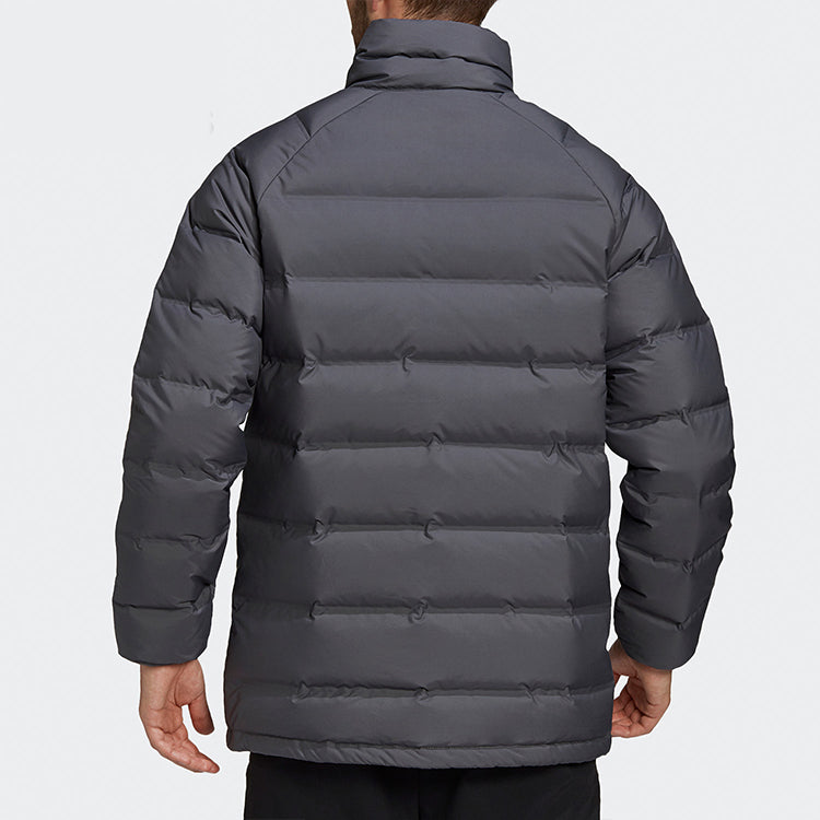 adidas Helionic Stand Collar Stay Warm Casual Sports Down Jacket Gray FT2530