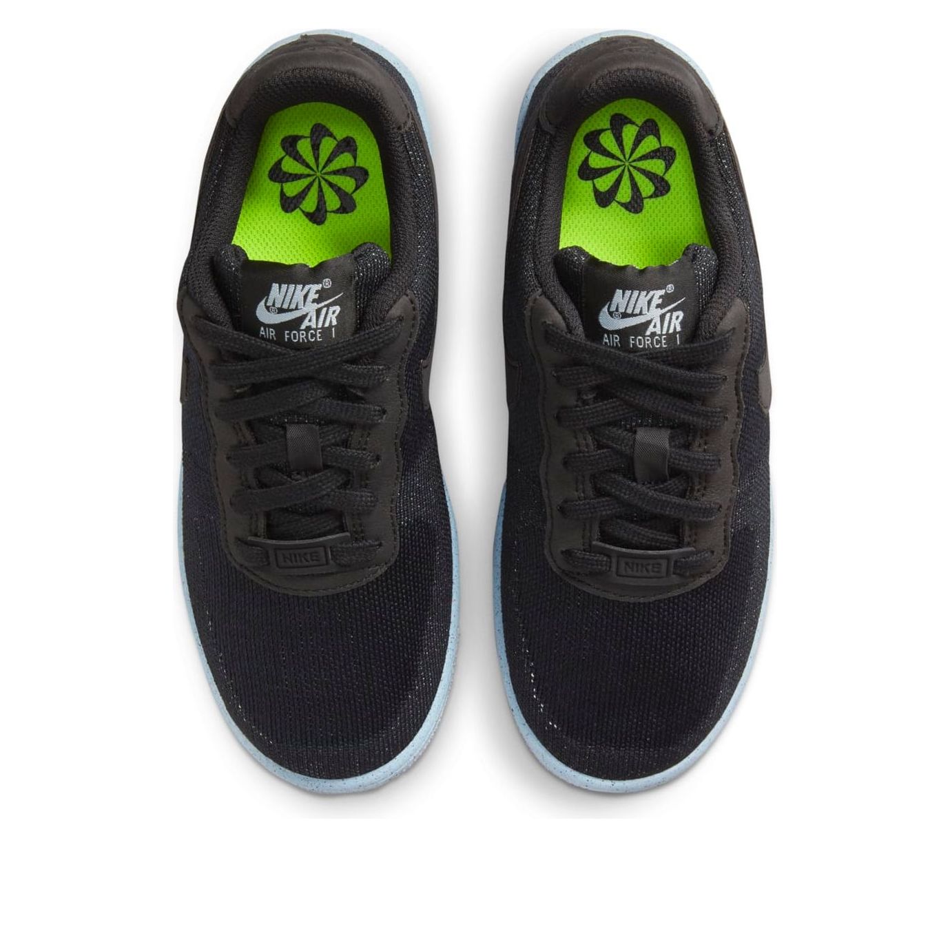 (GS) Nike Air Force 1 Crater Flyknit 'Black Chambray Blue' DH3375-001