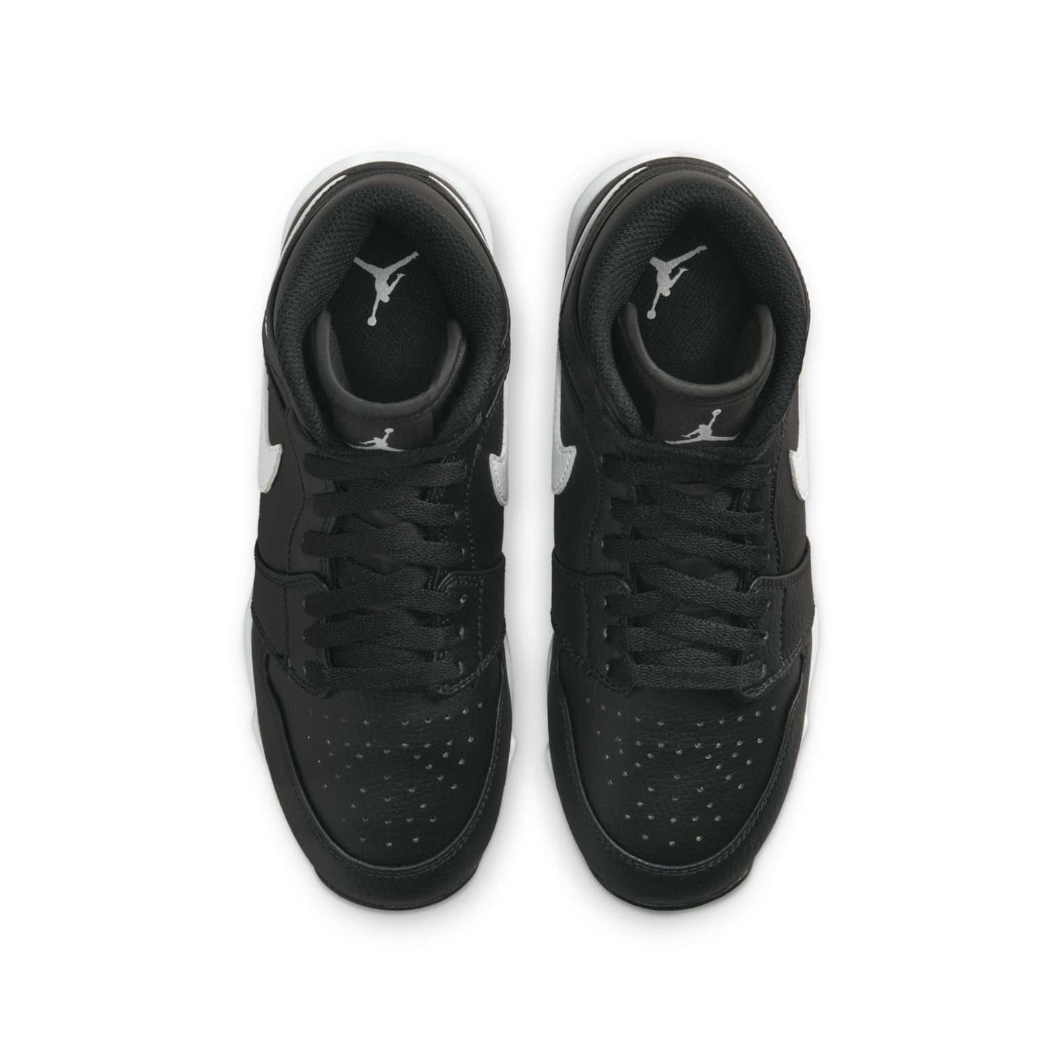 (GS) Air Jordan 1 Mid Cleat 'Black White' HF6883-001