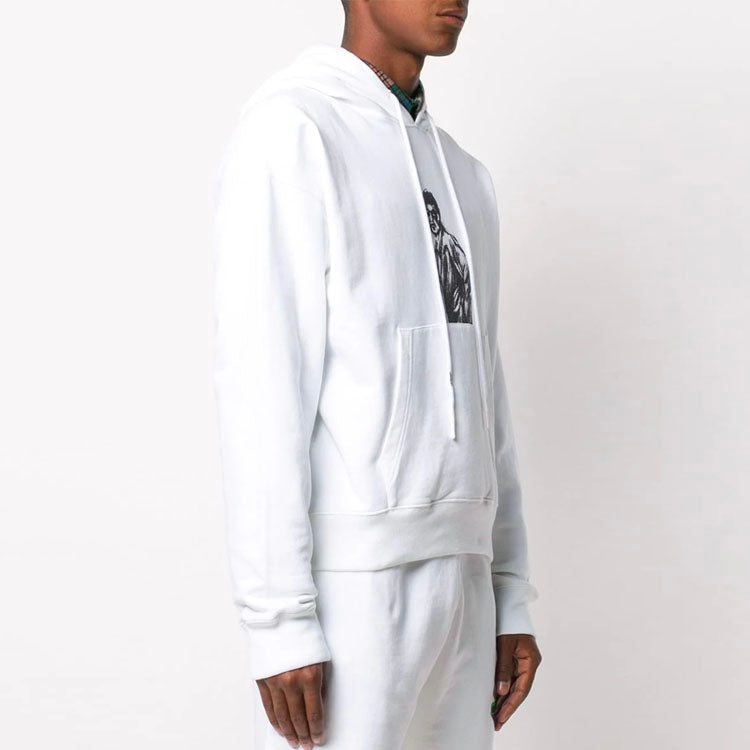 Off-White Logo Applique Hooded Sweater Men's White OMBB037F20FLE0080110