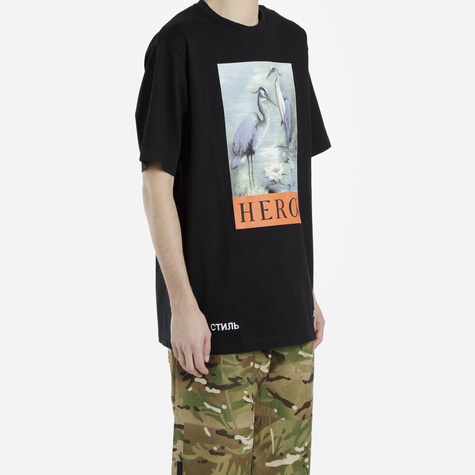 HERON PRESTON Short Sleeve Unisex Black HMAA001S186320281088