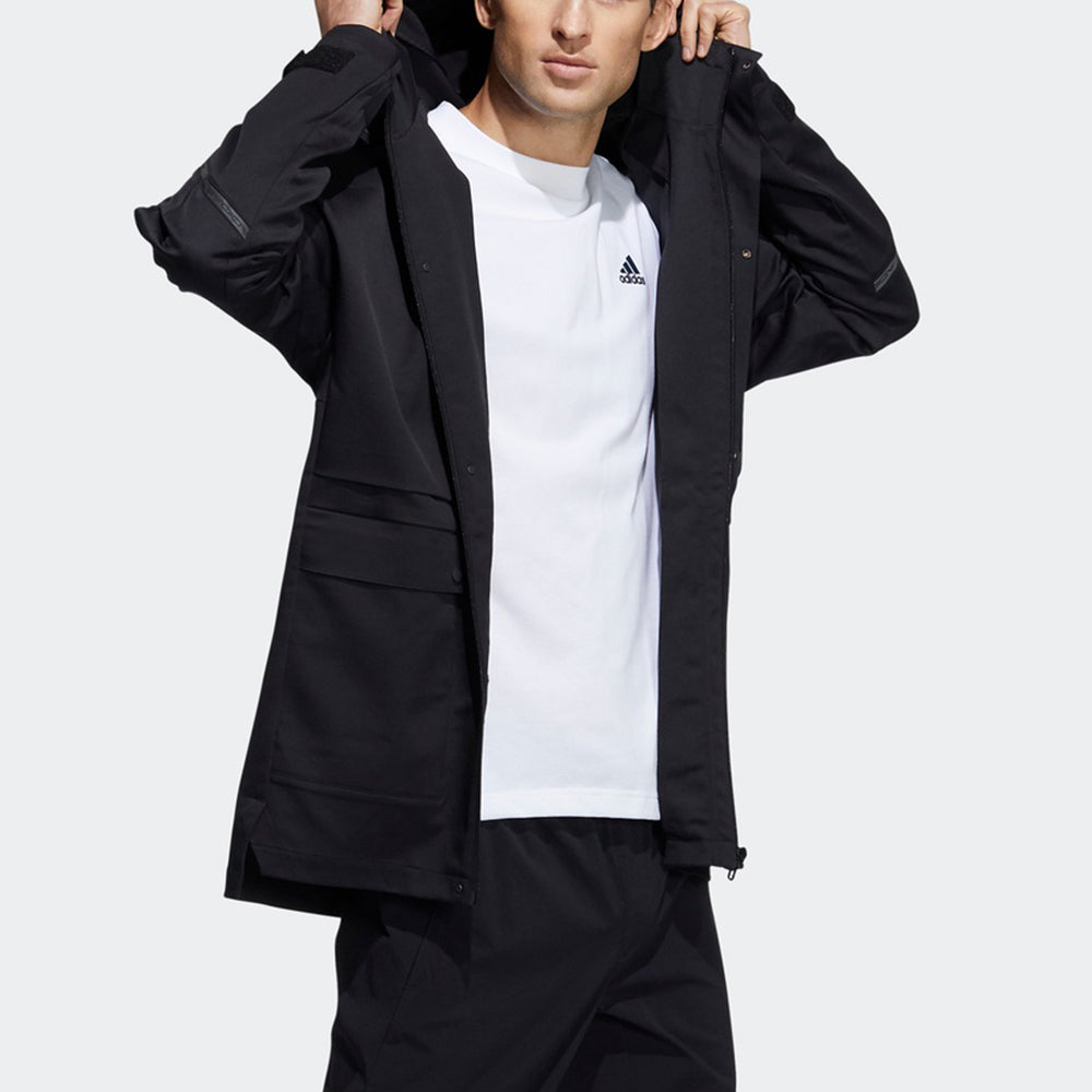 adidas Cargo Pocket Sports Hooded Jacket Black H40227