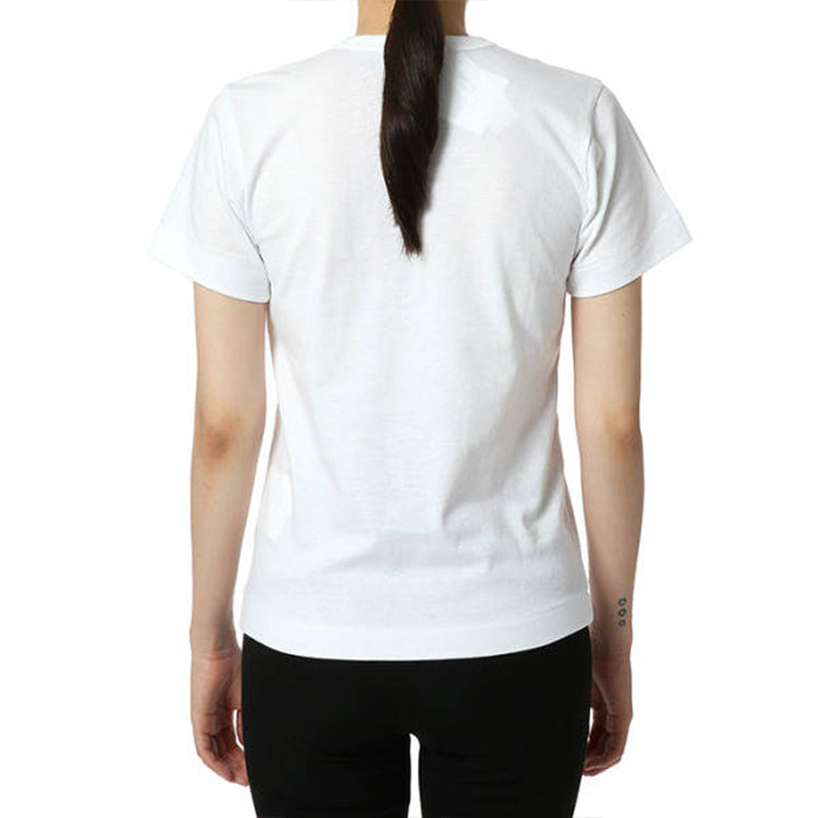(WMNS) COMME des GARCONS PLAY Colored Heart Tee 'White Pink' AZ-T105-051-4