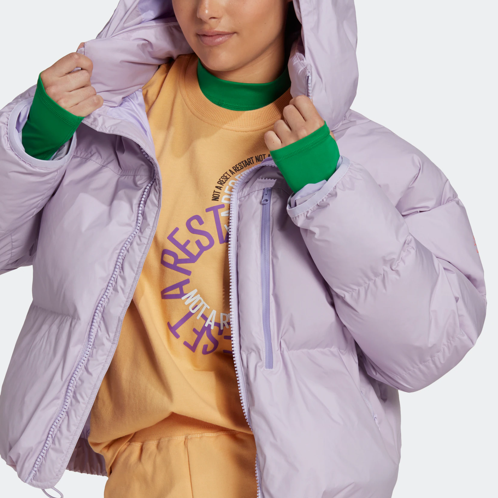 (WMNS) adidas by Stella McCartney Down Jacket Asia Sizing 'Purple' HI6078