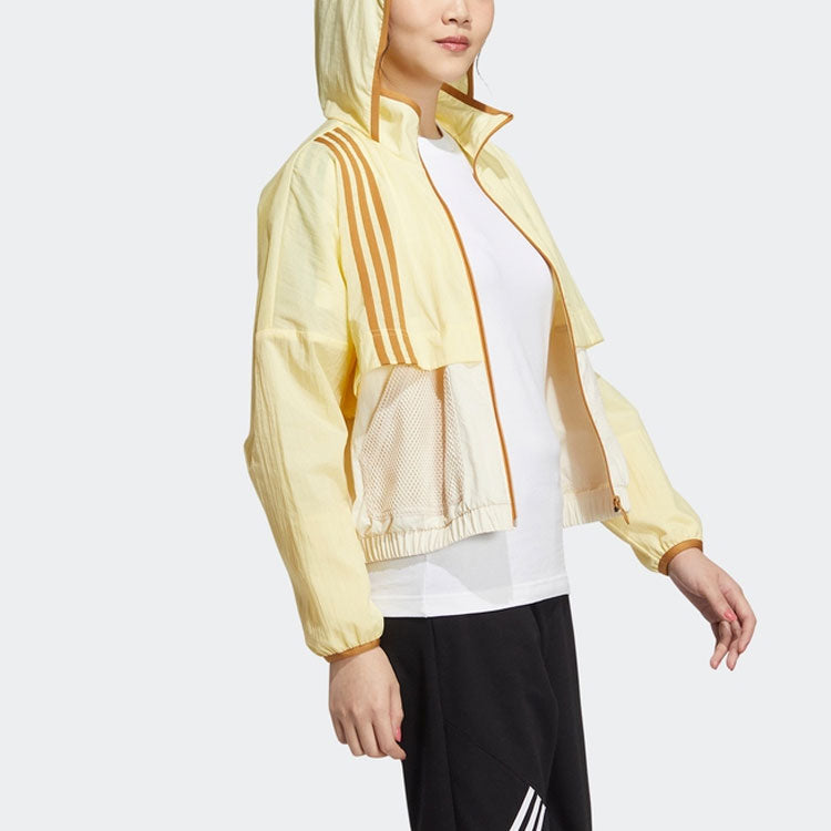 (WMNS) adidas Neo Util Windbreaker Jackets 'Yellow' HN2329