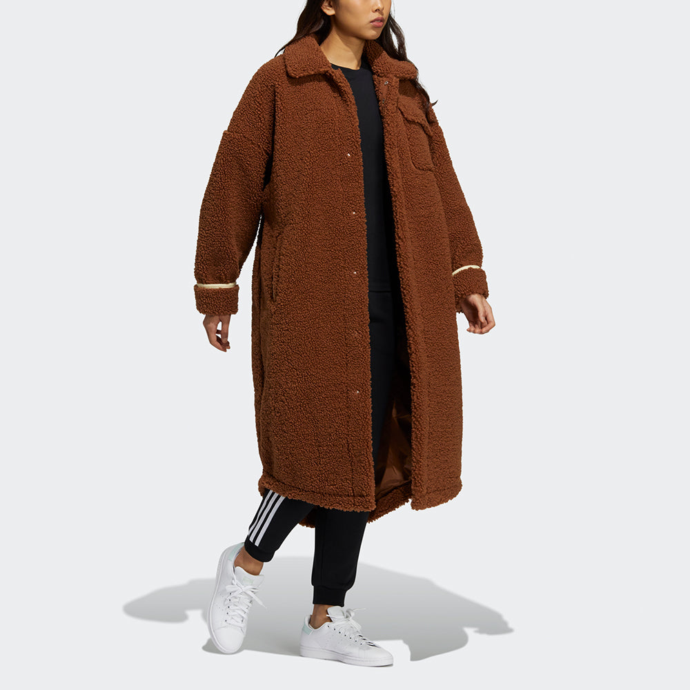 (WMNS) adidas Originals Cozy Sherpa Jackets 'Brown' HC0310