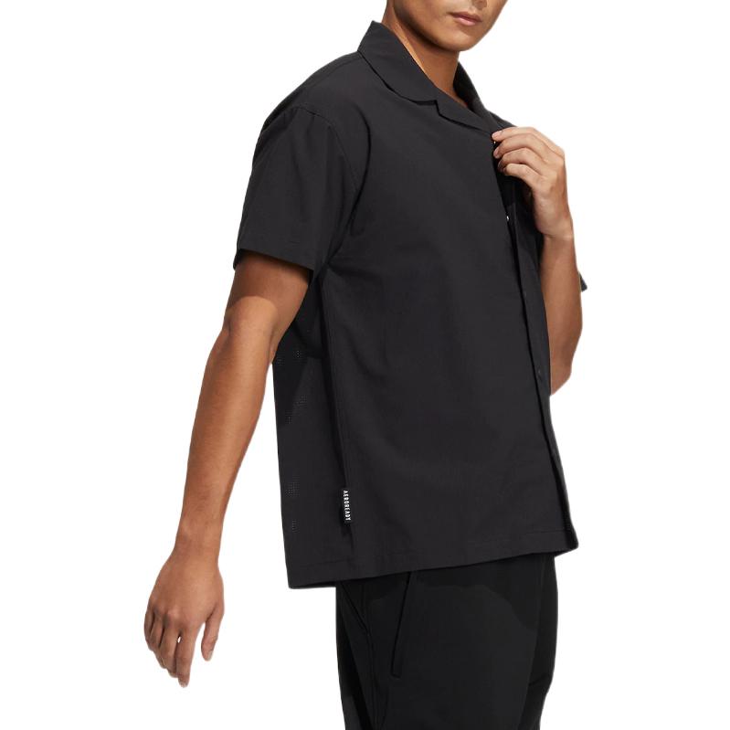 adidas originals Solid Color Sports Short Sleeve Shirt Black HD0023