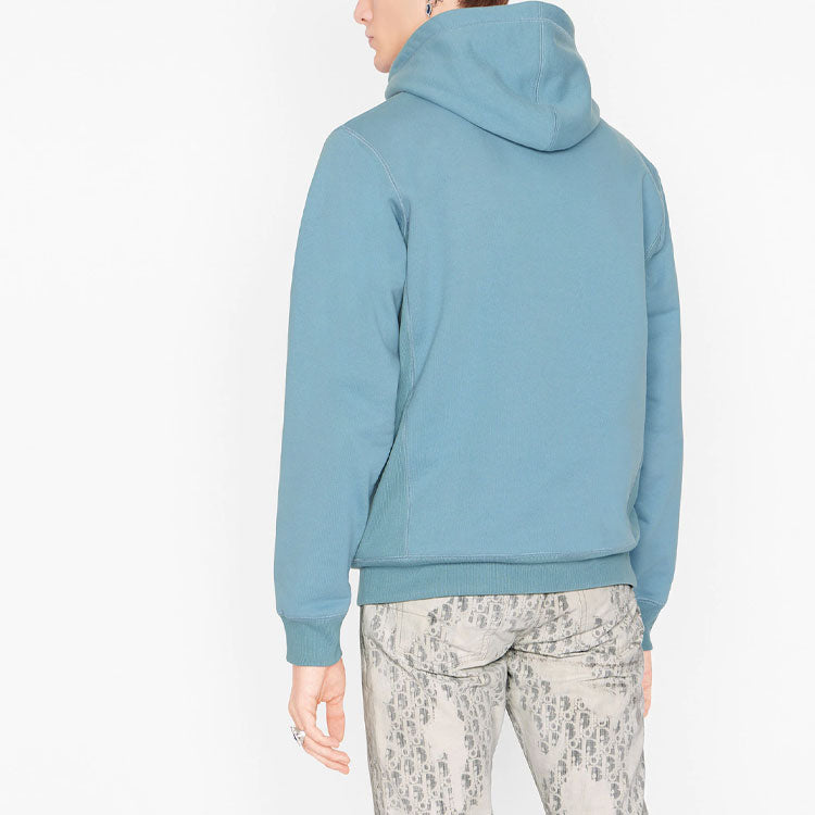 Men's DIOR x Peter Doig Crossover FW21 Cotton Fleece Material Light Blue 143J688A0531-C585