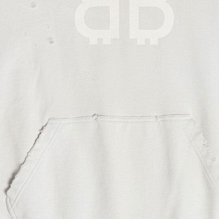 Balenciaga Crypto Hoodie Medium Fit 'Off White' 742603TOVU7