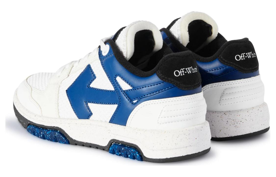Off-White Slim Out Of Office colour-block Sneakers 'White Navy' OMIA243S24LEA0010146