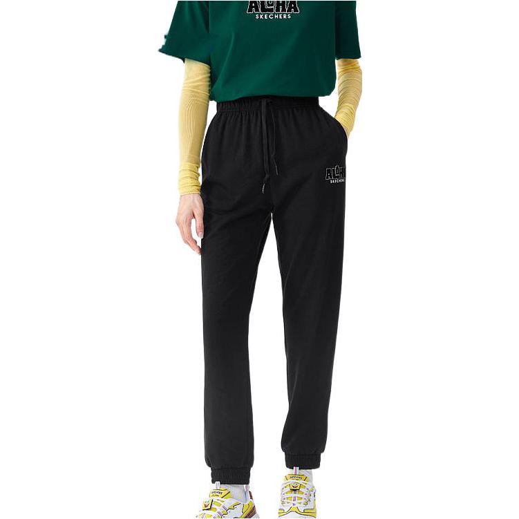 (WMNS) Skechers x SpongeBob SquarePants Logo Printed Casual Pant 'White Black' L222W082