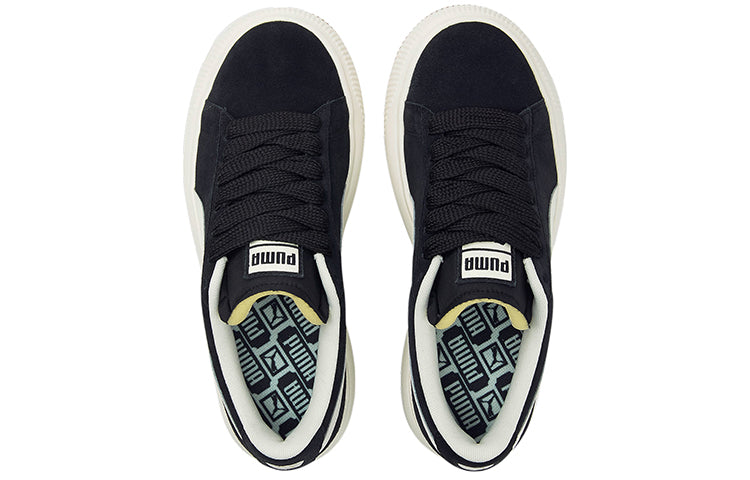 (WMNS) PUMA Suede Mayu Up Sneakers Black/White 381650-05