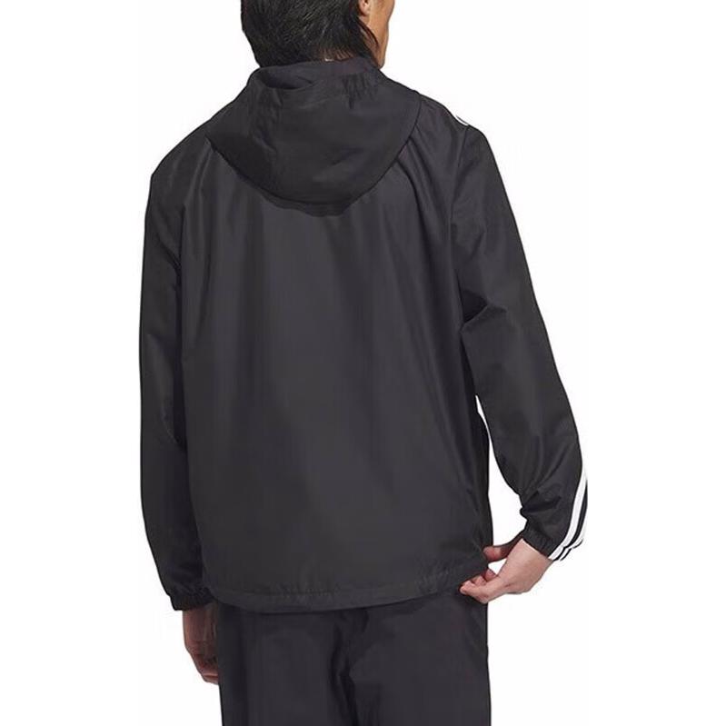 adidas Adicolor 3-stripes Windbreaker Full Zip Jacket 'Black' IK8673