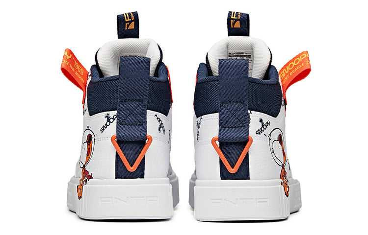 ANTA x SNOOPY Skateboarding Series Sneakers 'White Navy Orange' 912128017-1