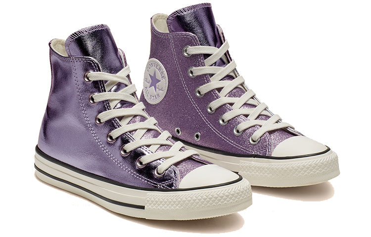(WMNS) Converse Chuck Taylor All Star Shiny Metal High Top Purple 564852C