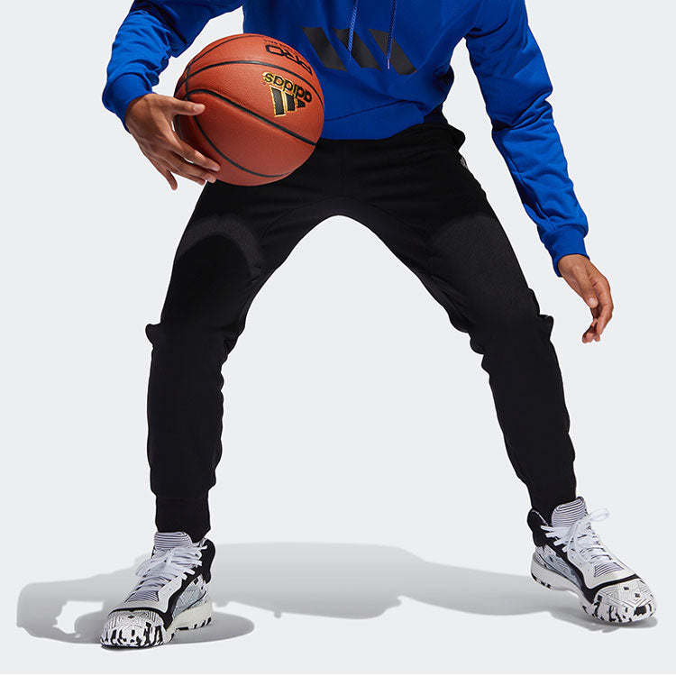 adidas Sports Casual Fleece Basketball Trousers Men's Black EC6235