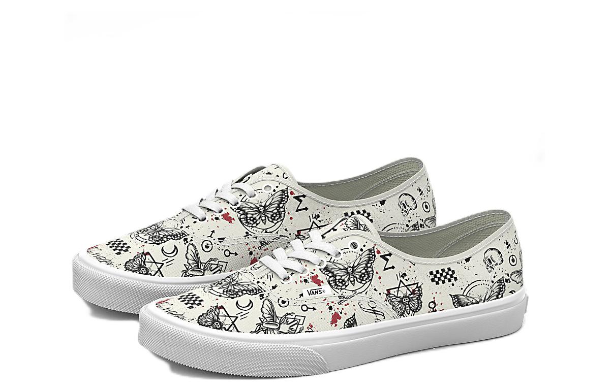 (WMNS) Vans Authentic Graphic Shoes 'White Black' VN0A5KS9KIG