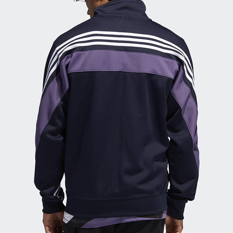 adidas originals Stand Collar Casual Sports Jacket Navy Blue FM1524