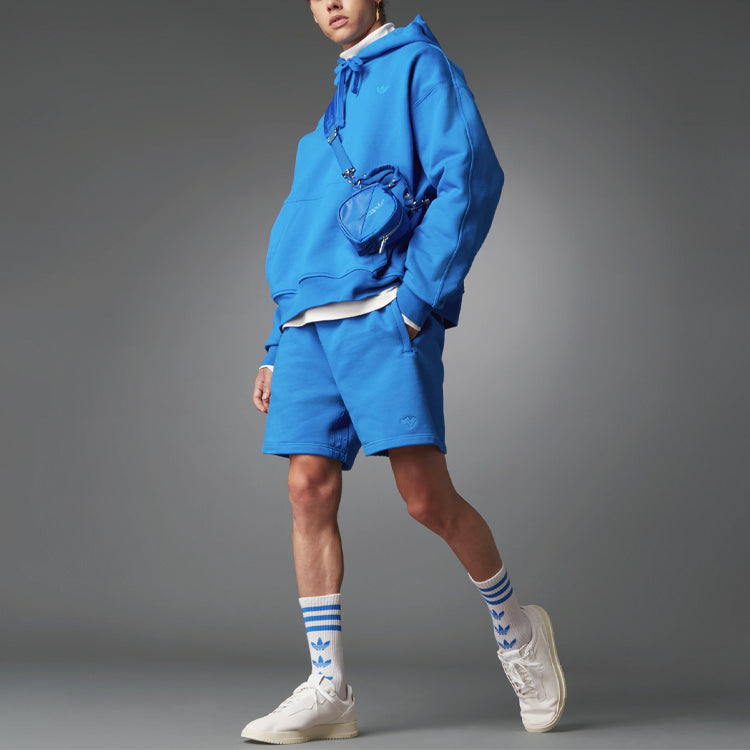 adidas originals Blue Version Series Solid Color Cotton hooded Pullover Sports H33459