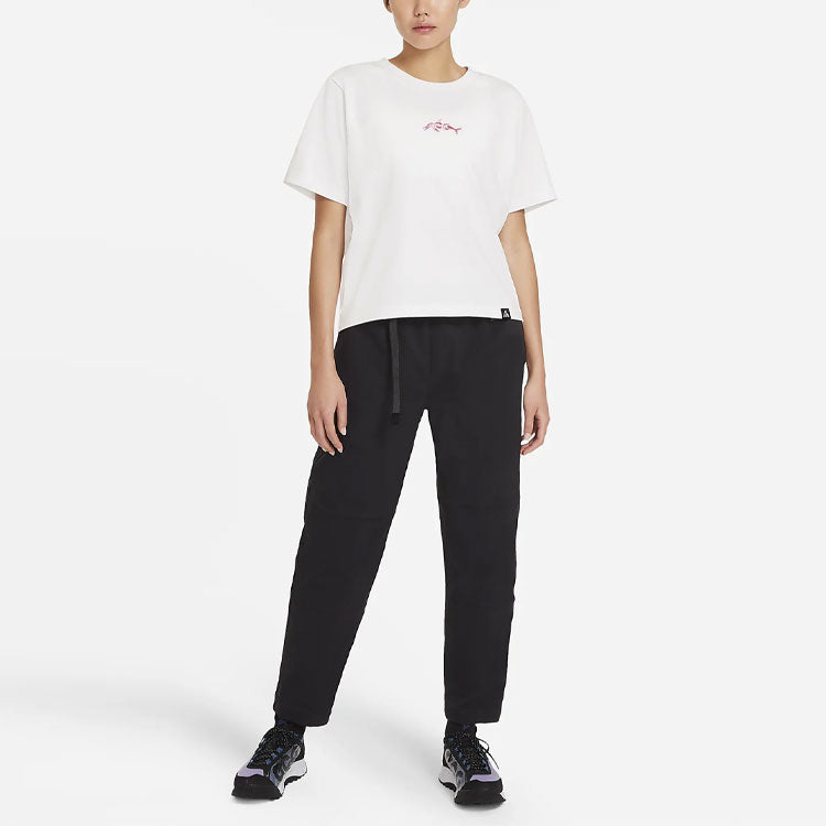 (WMNS) Nike ACG Dolphin Printing Sports Round Neck Short Sleeve White DH4048-121