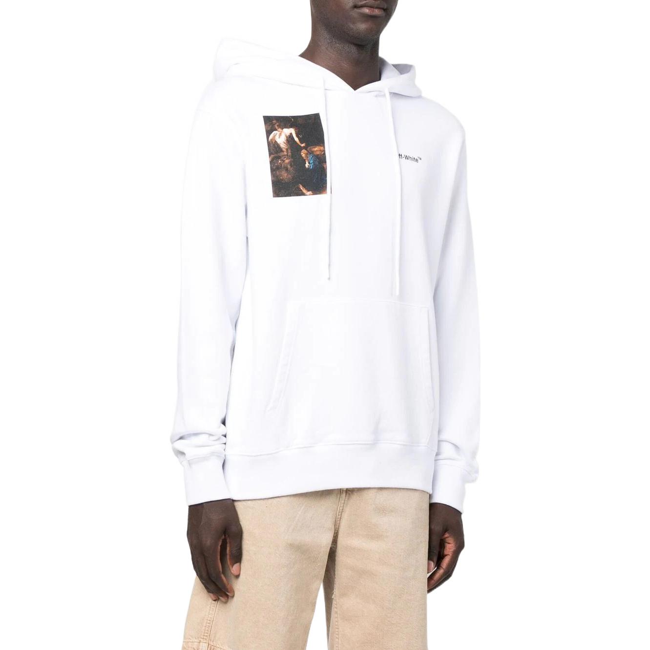 Men's Off-White FW22 Character Pattern Printing Loose Fit White OMBB097C99FLE0100110