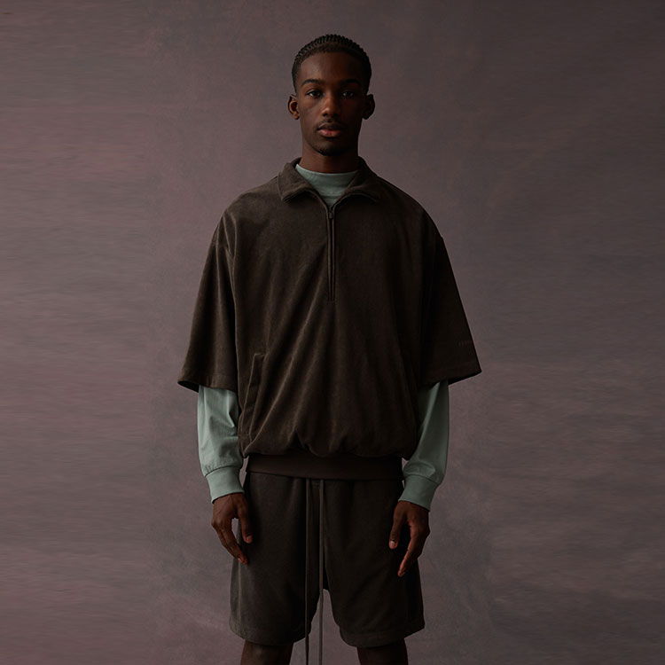 Fear of God Essentials Drop2 SS23 Half-Zip Sweatshirt 'Off-Black' 125BT224090F