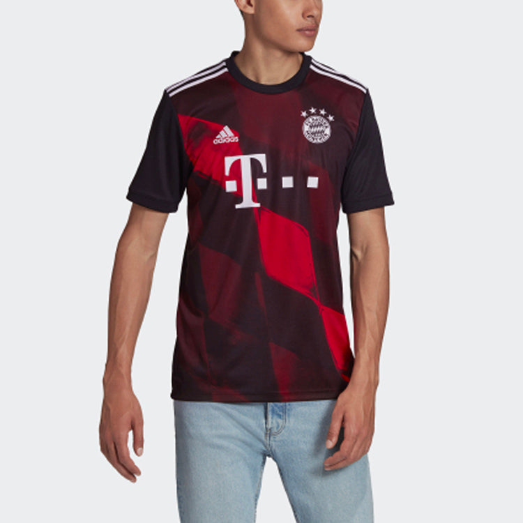 adidas Soccer/Football Sports Jersey Short Sleeve Bayern Munich Away Fan Edition Couple Style Black FN1949