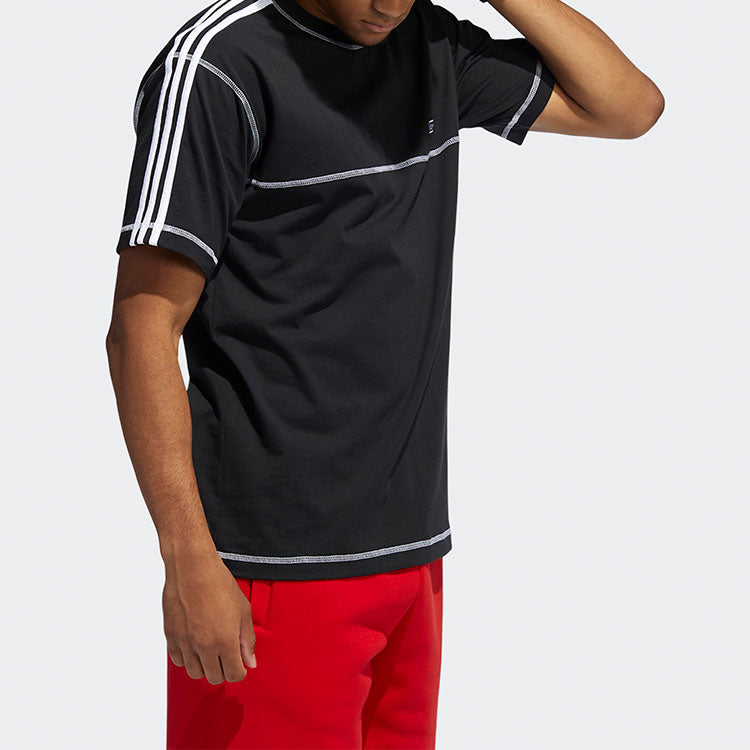 adidas originals ribbed Round Neck Short Sleeve Black GN3886