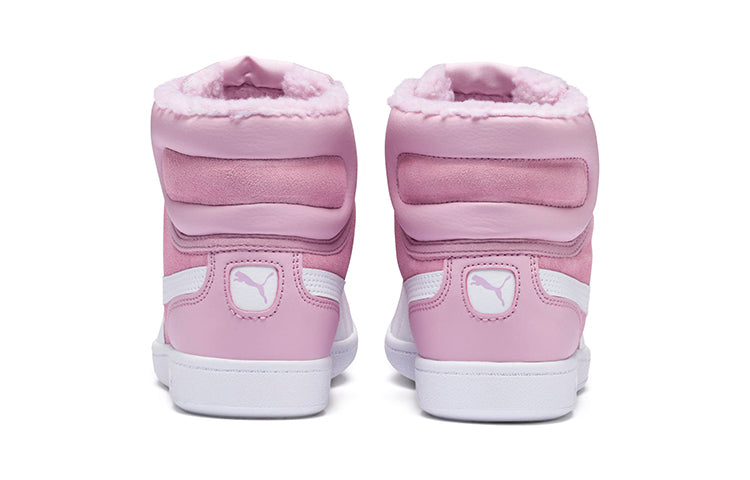 (PS) PUMA Vikky Mid Fur Fleeced Casual Board Shoes Pink/White 366854-02