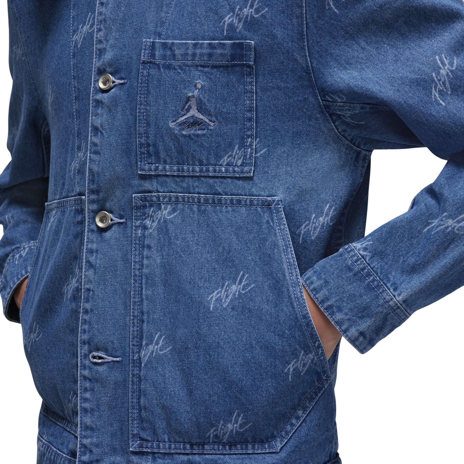 Air Jordan Flight Heritage Denim Jacket Asia Sizing 'Stone Blue' FN4650-436